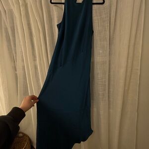Express dark blue Satin maxi Dress